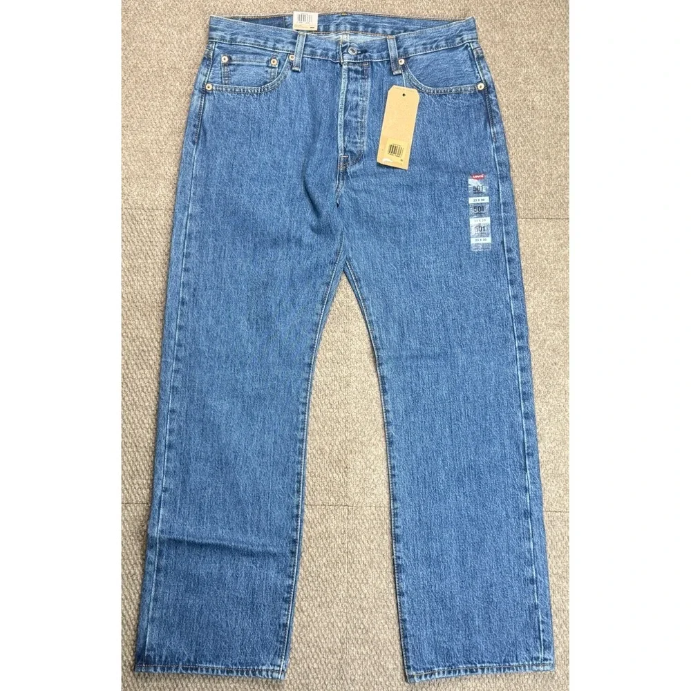 Levi's 501xx Men's Straight Leg Button Fly 5 Pocket Denim‎ Jeans Size 33x30